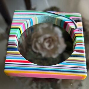 SOBRAL RETIRED POP ART QUADRADA SQUARE BRACELET FROM RIO DE JANEIRO BRAZIL